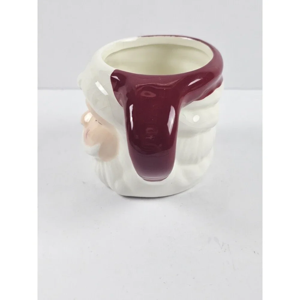 Pottery Barn Winking Santa Claus Figural Ceramic Mug Microwave Dishwasher Safe